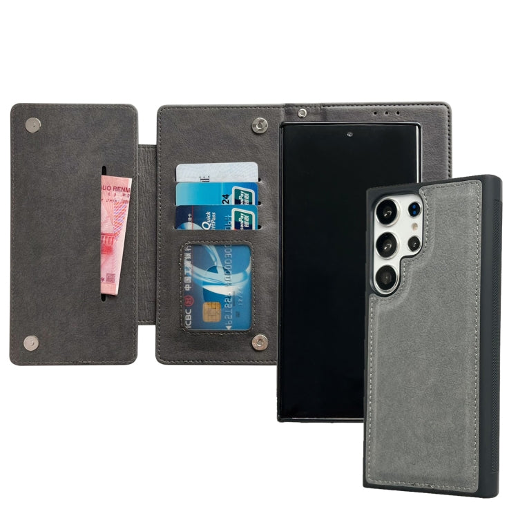 For Samsung Galaxy S25 Ultra 5G Multifunctional 7-Card Wallet Leather Phone Case