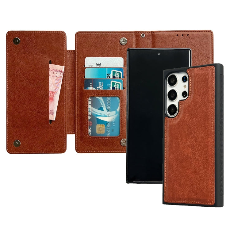 For Samsung Galaxy S25 Ultra 5G Multifunctional 7-Card Wallet Leather Phone Case