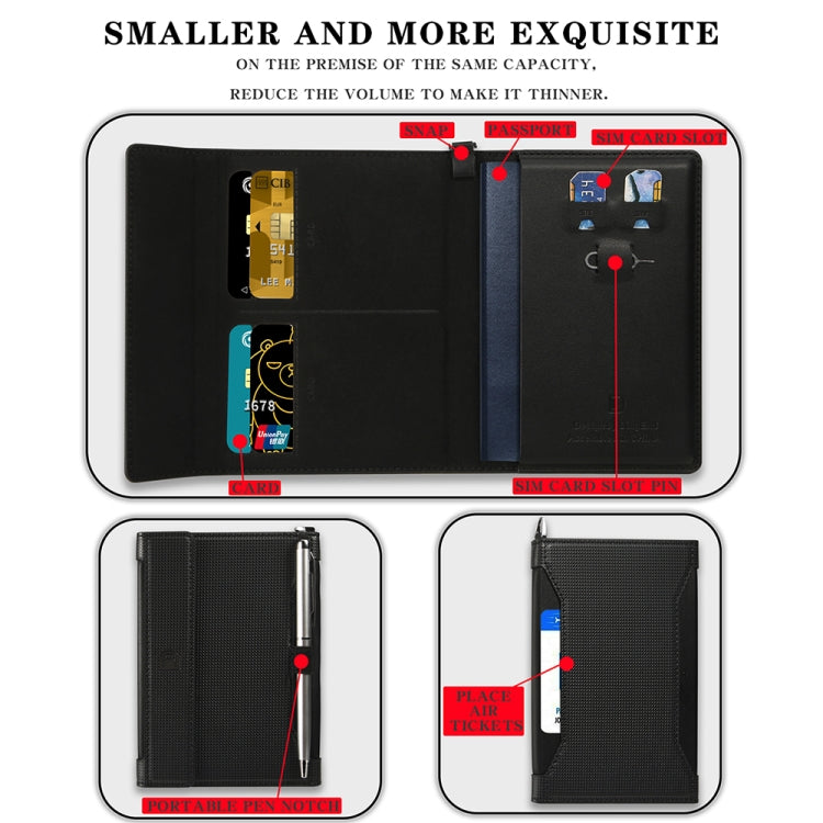 Multifunctional Travel Document Bag RFID Anti-Theft Passport Book