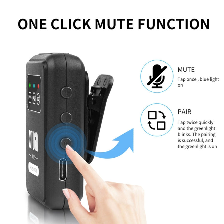 XTUGA J02 2.4G Stereo Wireless In-Ear Mini Monitor System with Transmitter & Receiver - Black