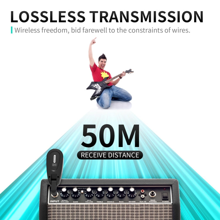 XTUGA JTSY23 UHF Wireless Guitar Receiver Pickup Adapter - Black