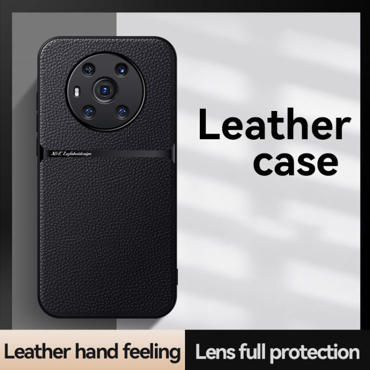 For Honor Magic3 Litchi Leather Magnetic Full Coverage Shockproof Phone Case