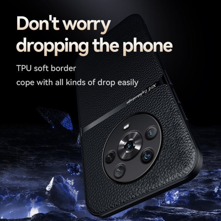For Honor Magic4 Litchi Leather Magnetic Full Coverage Shockproof Phone Case