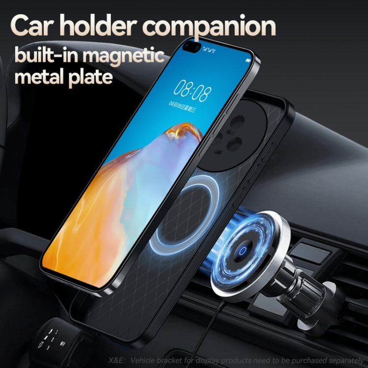 For Honor Magic5 Litchi Leather Magnetic Full Coverage Shockproof Phone Case