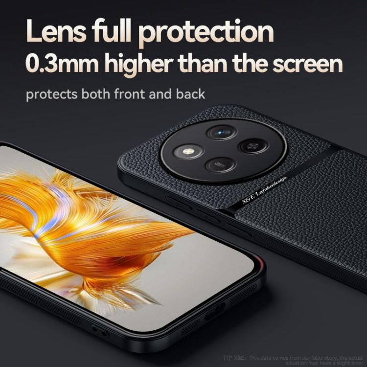 For Honor X60 Pro Litchi Leather Magnetic Full Coverage Shockproof Phone Case