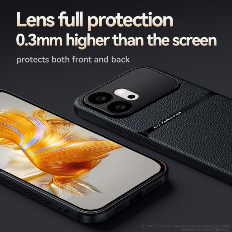 For Honor 600 Global Litchi Leather Magnetic Full Coverage Shockproof Phone Case