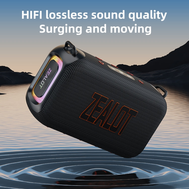 Zealot S85M 50W Outdoor Portable Bluetooth Speaker with Microphone - Black
