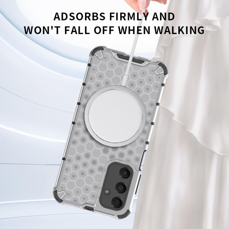 For Samsung Galaxy A16 5G Honeycomb Magnetic Ring Shockproof Phone Case