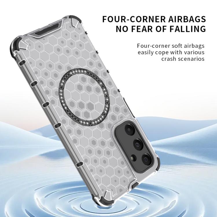 For Samsung Galaxy A16 5G Honeycomb Magnetic Ring Shockproof Phone Case