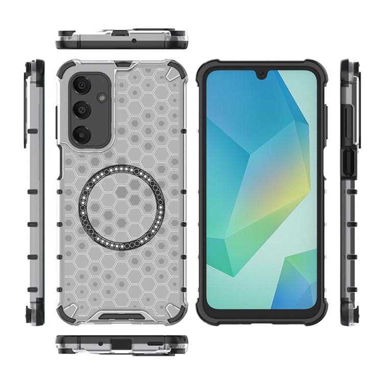 For Samsung Galaxy A16 5G Honeycomb Magnetic Ring Shockproof Phone Case