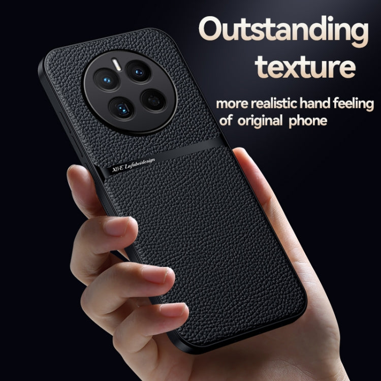 For Huawei Mate 50 Litchi Leather Magnetic Full Coverage Shockproof Phone Case