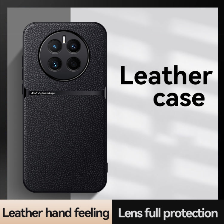 For Huawei Mate 50 Litchi Leather Magnetic Full Coverage Shockproof Phone Case