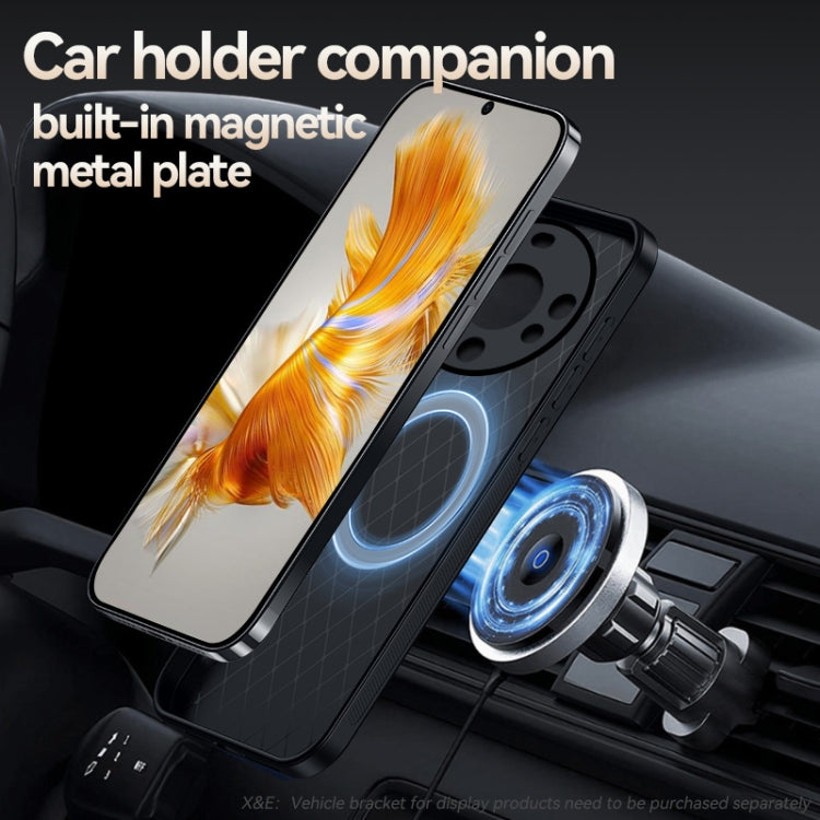 For Huawei Mate 60 Pro Litchi Leather Magnetic Full Coverage Shockproof Phone Case