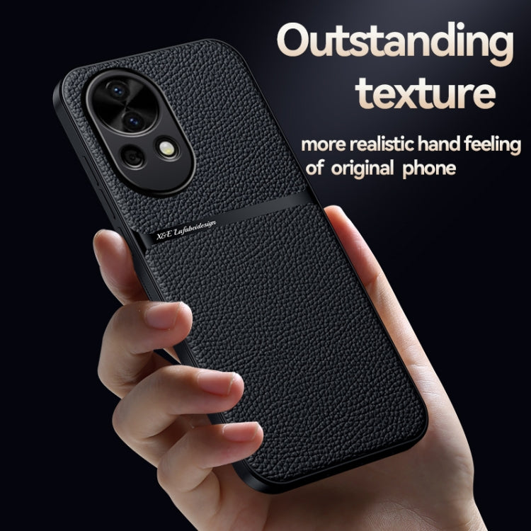 For Huawei nova 12 / nova 13 Litchi Leather Magnetic Full Coverage Shockproof Phone Case