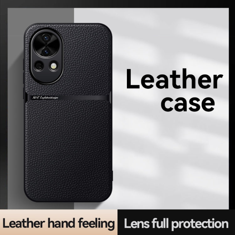 For Huawei nova 12 / nova 13 Litchi Leather Magnetic Full Coverage Shockproof Phone Case