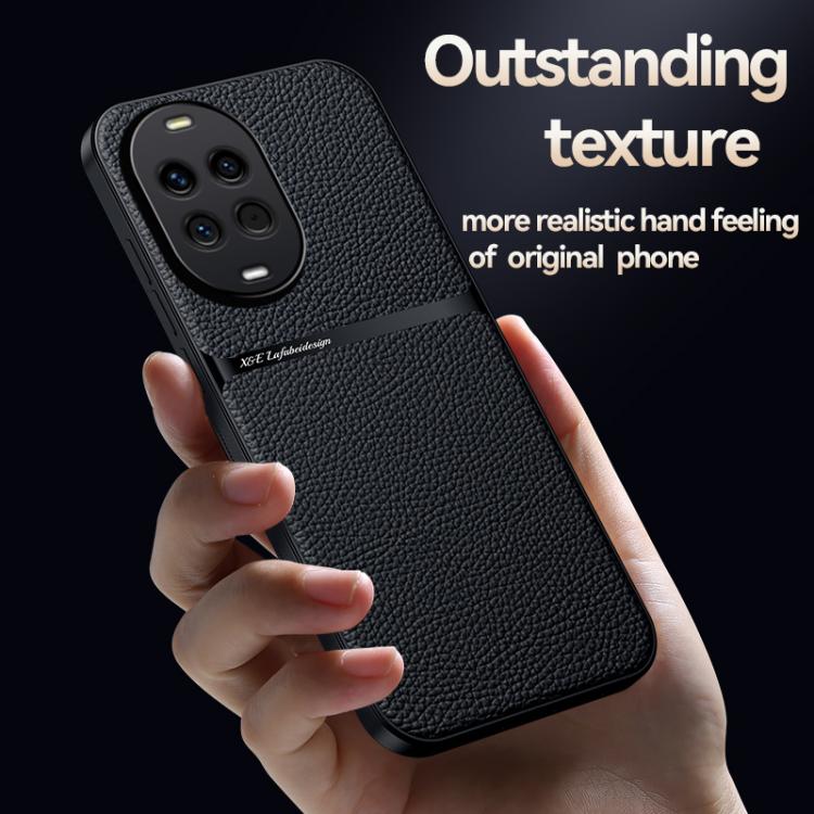 For Huawei nova 14 Litchi Leather Magnetic Full Coverage Shockproof Phone Case