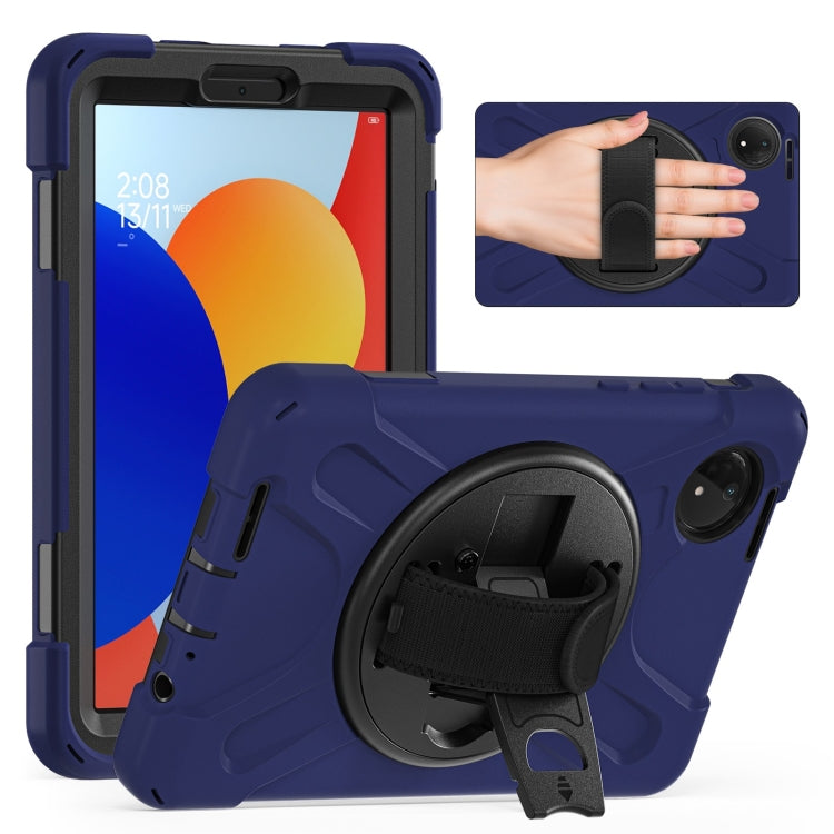 For Xiaomi Redmi Pad SE 8.7 Rotatable Holder Silicone Hybrid PC Tablet Case with Shoulder Strap