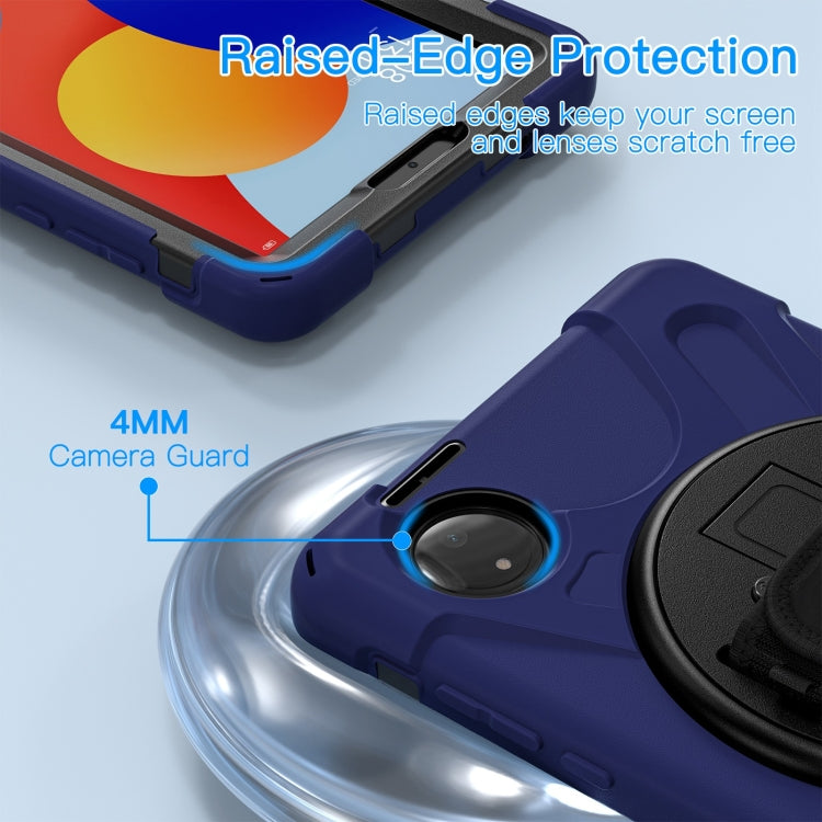 For Xiaomi Redmi Pad SE 8.7 Rotatable Holder Silicone Hybrid PC Tablet Case with Shoulder Strap
