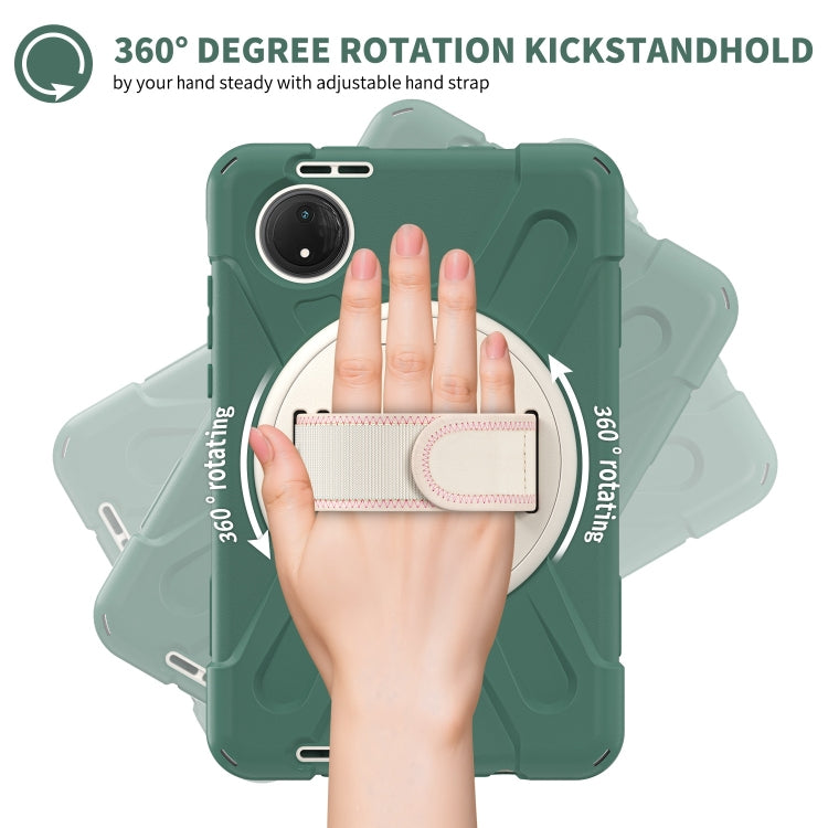 For Xiaomi Redmi Pad SE 8.7 Rotatable Holder Silicone Hybrid PC Tablet Case with Shoulder Strap