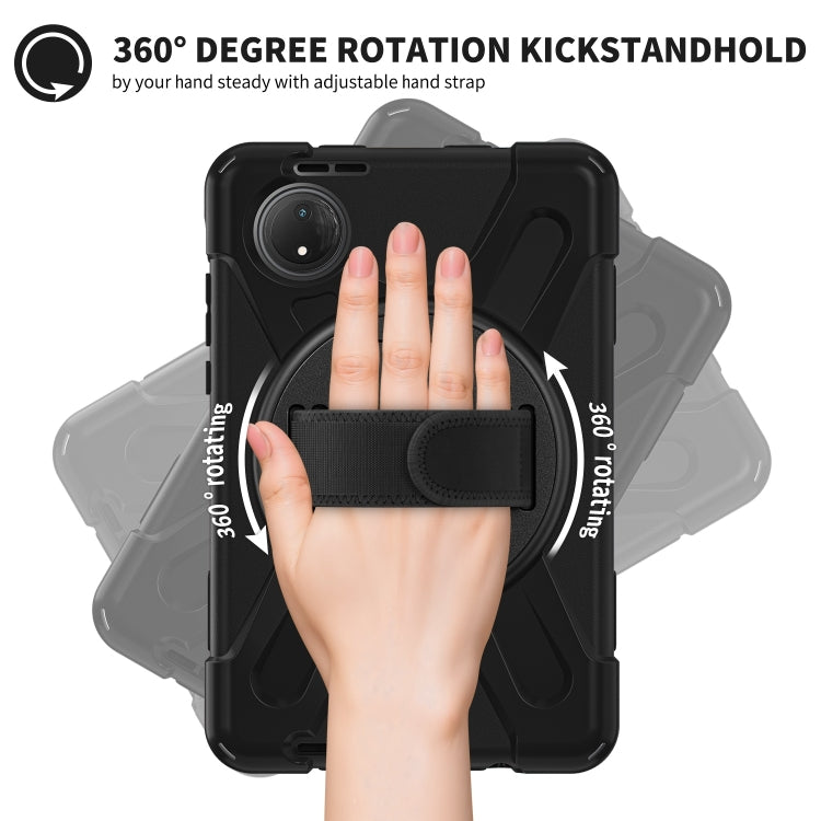 For Xiaomi Redmi Pad SE 8.7 Rotatable Holder Silicone Hybrid PC Tablet Case with Shoulder Strap