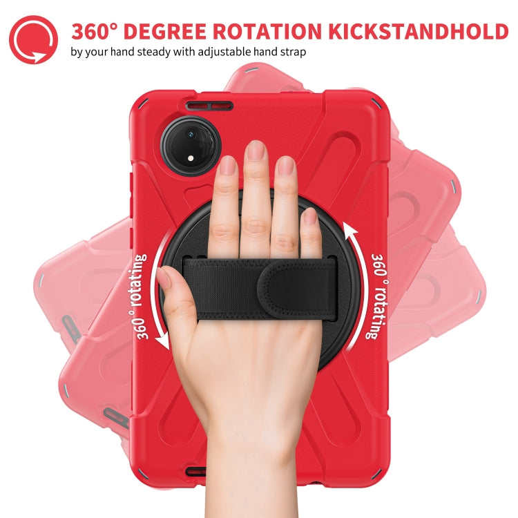 For Xiaomi Redmi Pad SE 8.7 Rotatable Holder Silicone Hybrid PC Tablet Case with Shoulder Strap