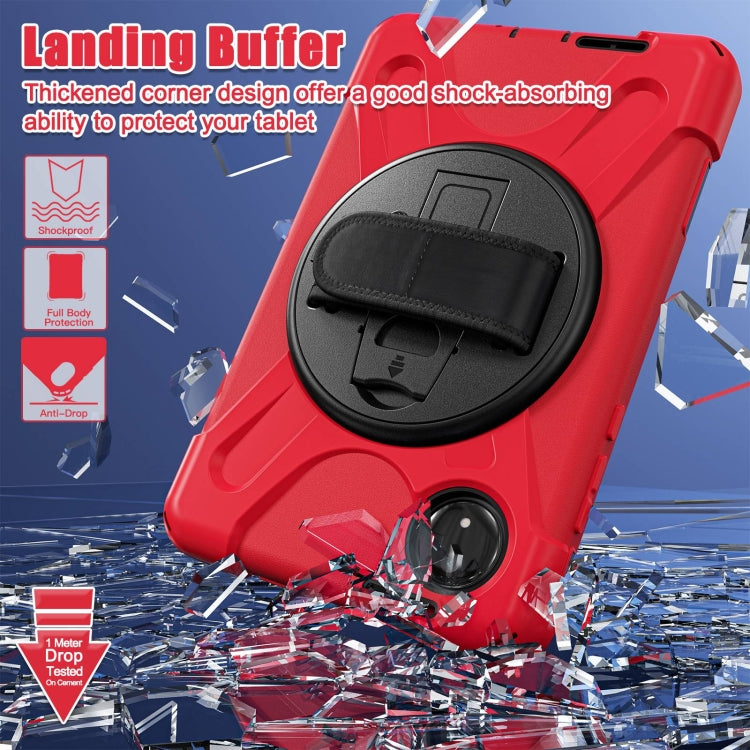 For Xiaomi Redmi Pad SE 8.7 Rotatable Holder Silicone Hybrid PC Tablet Case with Shoulder Strap
