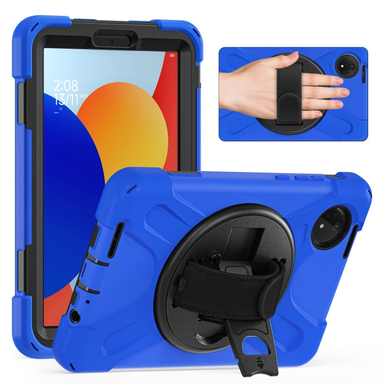 For Xiaomi Redmi Pad SE 8.7 Rotatable Holder Silicone Hybrid PC Tablet Case with Shoulder Strap