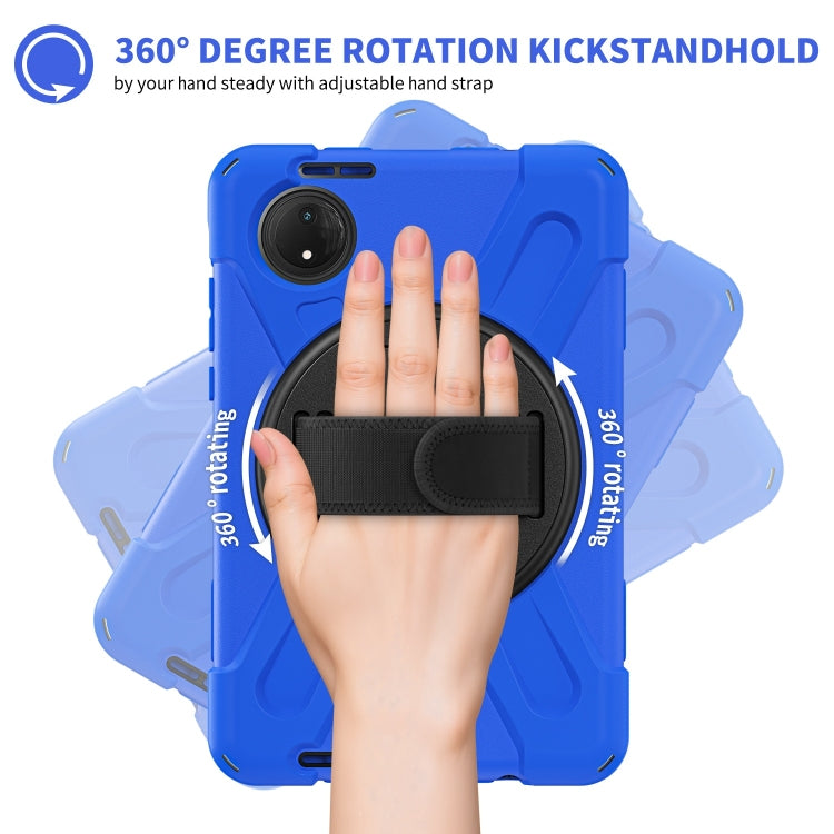 For Xiaomi Redmi Pad SE 8.7 Rotatable Holder Silicone Hybrid PC Tablet Case with Shoulder Strap