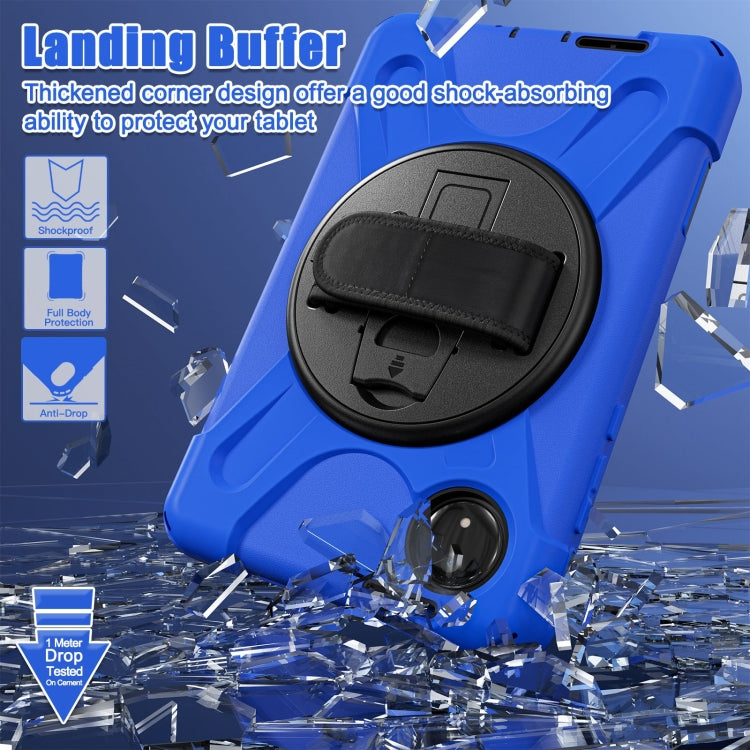 For Xiaomi Redmi Pad SE 8.7 Rotatable Holder Silicone Hybrid PC Tablet Case with Shoulder Strap