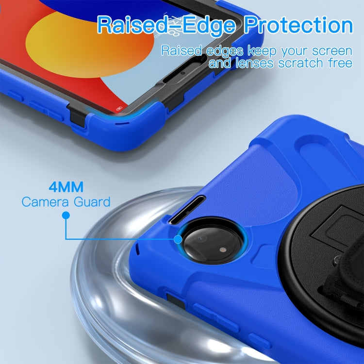 For Xiaomi Redmi Pad SE 8.7 Rotatable Holder Silicone Hybrid PC Tablet Case with Shoulder Strap