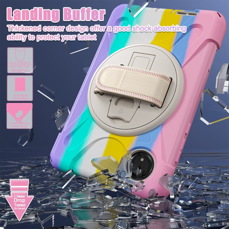 For Xiaomi Redmi Pad SE 8.7 Rotatable Holder Silicone Hybrid PC Tablet Case with Shoulder Strap
