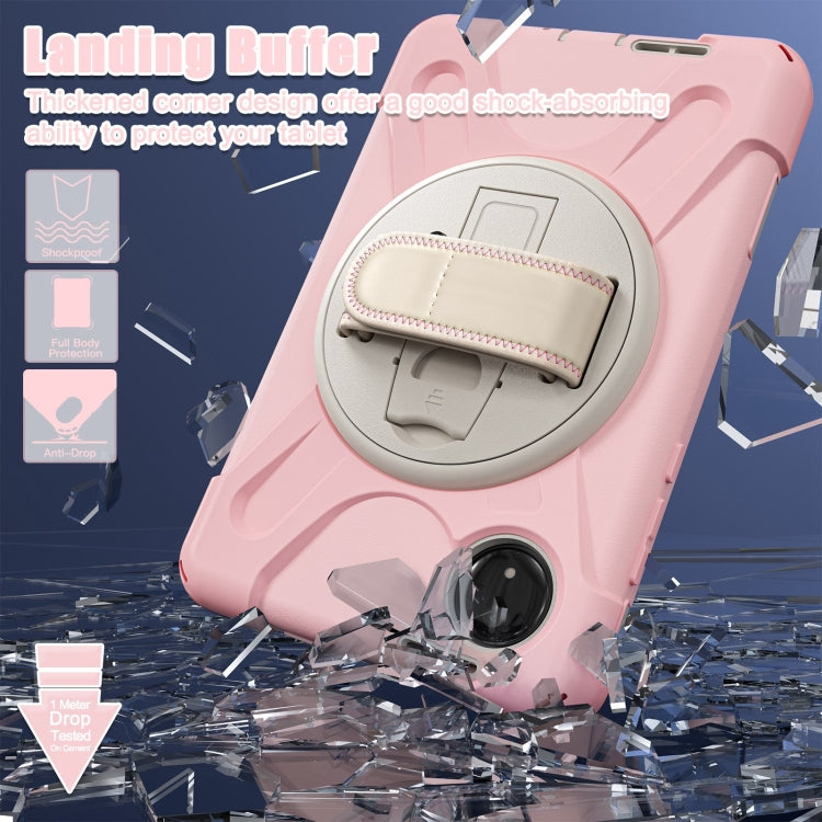 For Xiaomi Redmi Pad SE 8.7 Rotatable Holder Silicone Hybrid PC Tablet Case with Shoulder Strap
