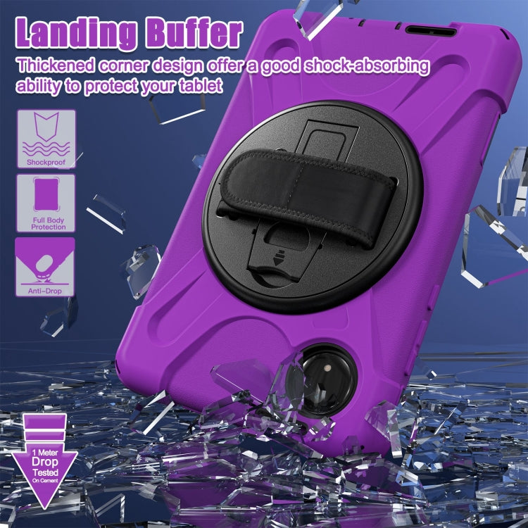 For Xiaomi Redmi Pad SE 8.7 Rotatable Holder Silicone Hybrid PC Tablet Case with Shoulder Strap