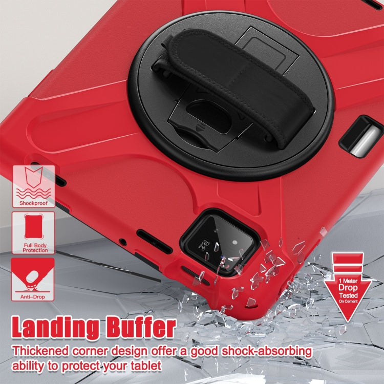 For Xiaomi Pad 7 / 7 Pro Rotatable Holder Silicone Hybrid PC Tablet Case with Shoulder Strap