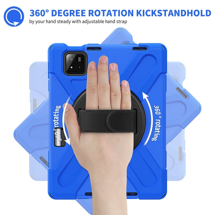 For Xiaomi Pad 7 / 7 Pro Rotatable Holder Silicone Hybrid PC Tablet Case with Shoulder Strap