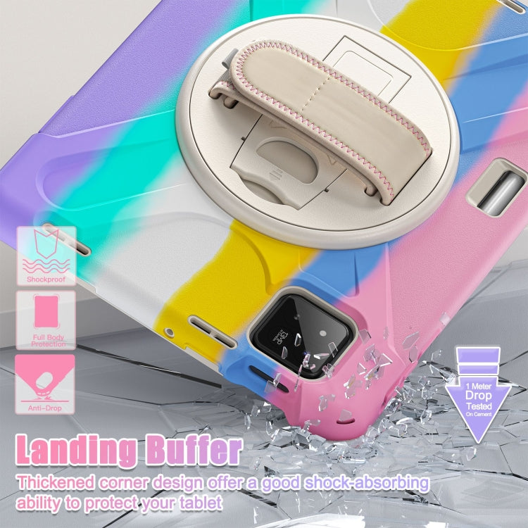 For Xiaomi Pad 7 / 7 Pro Rotatable Holder Silicone Hybrid PC Tablet Case with Shoulder Strap