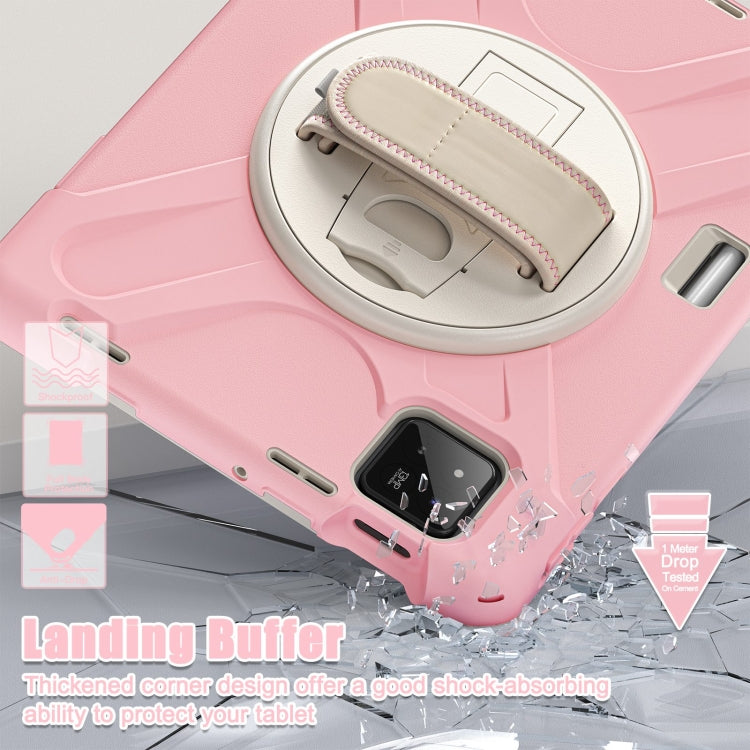 For Xiaomi Pad 7 / 7 Pro Rotatable Holder Silicone Hybrid PC Tablet Case with Shoulder Strap