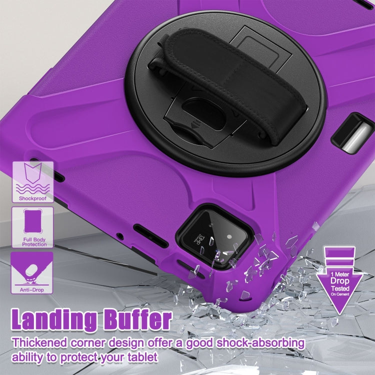 For Xiaomi Pad 7 / 7 Pro Rotatable Holder Silicone Hybrid PC Tablet Case with Shoulder Strap