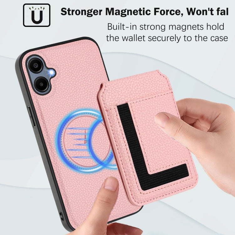 For Samsung Galaxy A06 4G CX01 Detachable Magsafe Magnetic Card Bag Phone Case