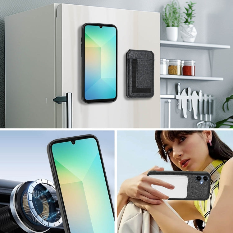 For Samsung Galaxy A06 4G CX01 Detachable Magsafe Magnetic Card Bag Phone Case