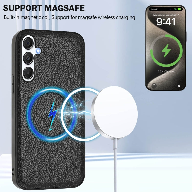 For Samsung Galaxy A55 5G CX01 Detachable Magsafe Magnetic Card Bag Phone Case