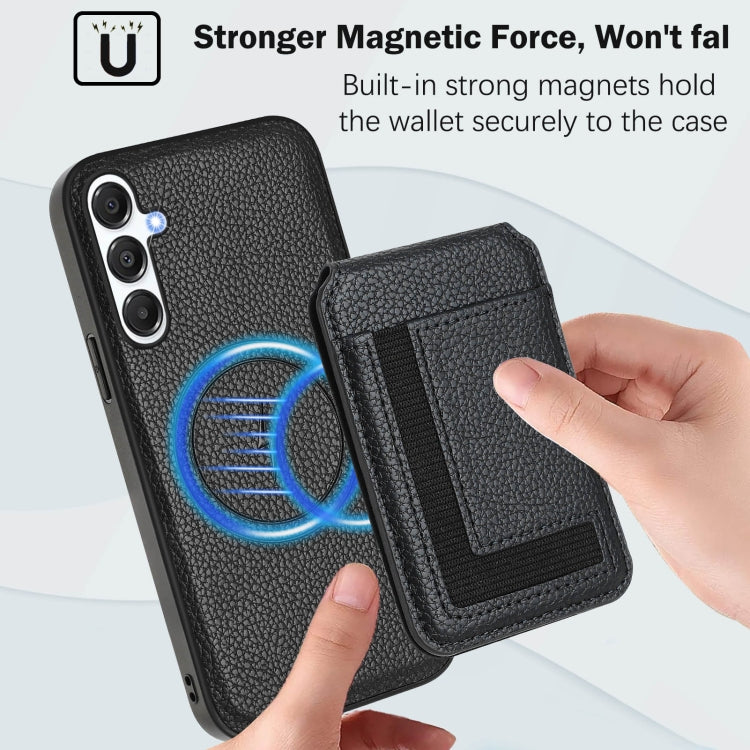 For Samsung Galaxy A35 5G CX01 Detachable Magsafe Magnetic Card Bag Phone Case