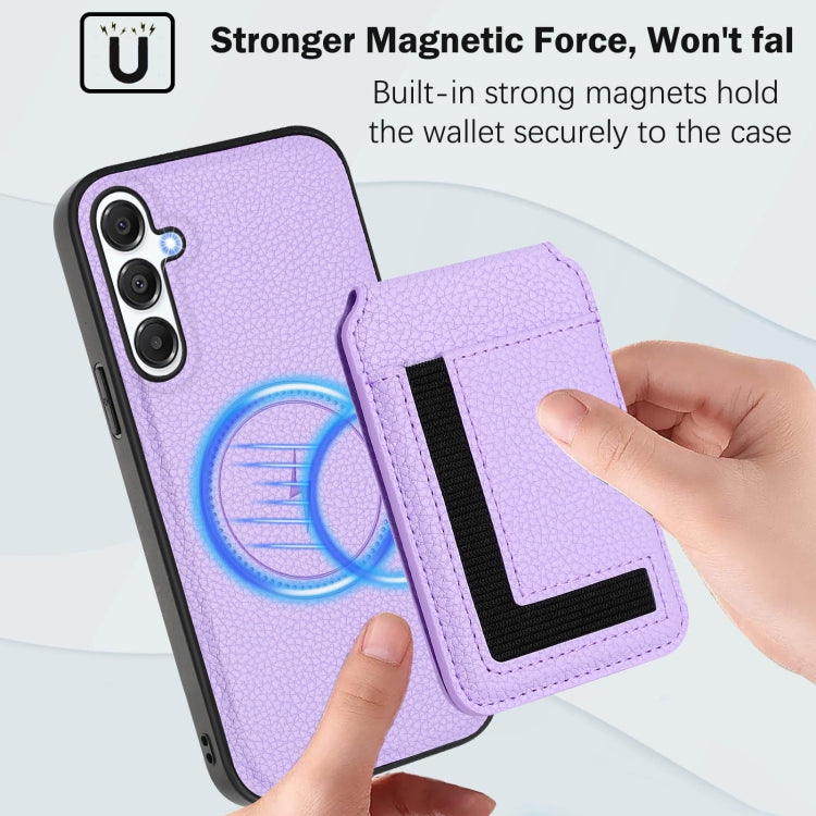 For Samsung Galaxy A35 5G CX01 Detachable Magsafe Magnetic Card Bag Phone Case