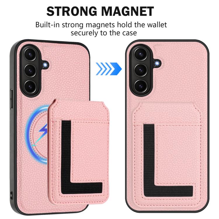 For Samsung Galaxy A56 5G CX01 Detachable Magsafe Magnetic Card Bag Phone Case