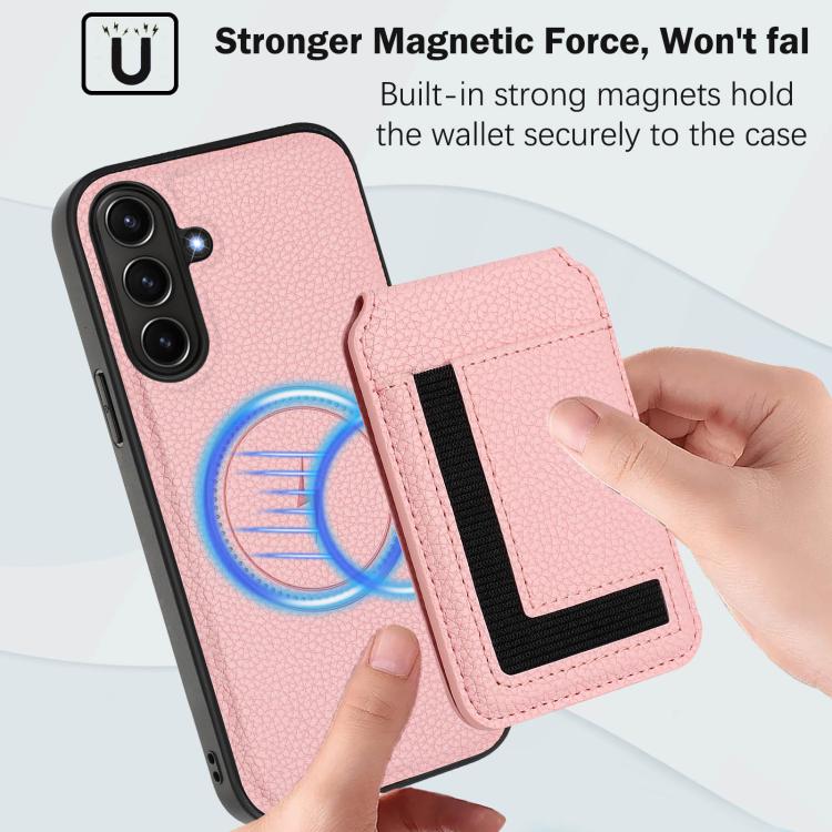 For Samsung Galaxy A56 5G CX01 Detachable Magsafe Magnetic Card Bag Phone Case
