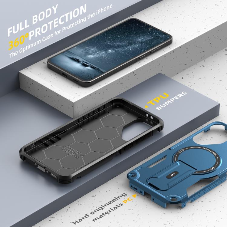 For Samsung Galaxy A36 / A56 5G Armor MagSafe Holder PC Hybrid TPU Phone Case