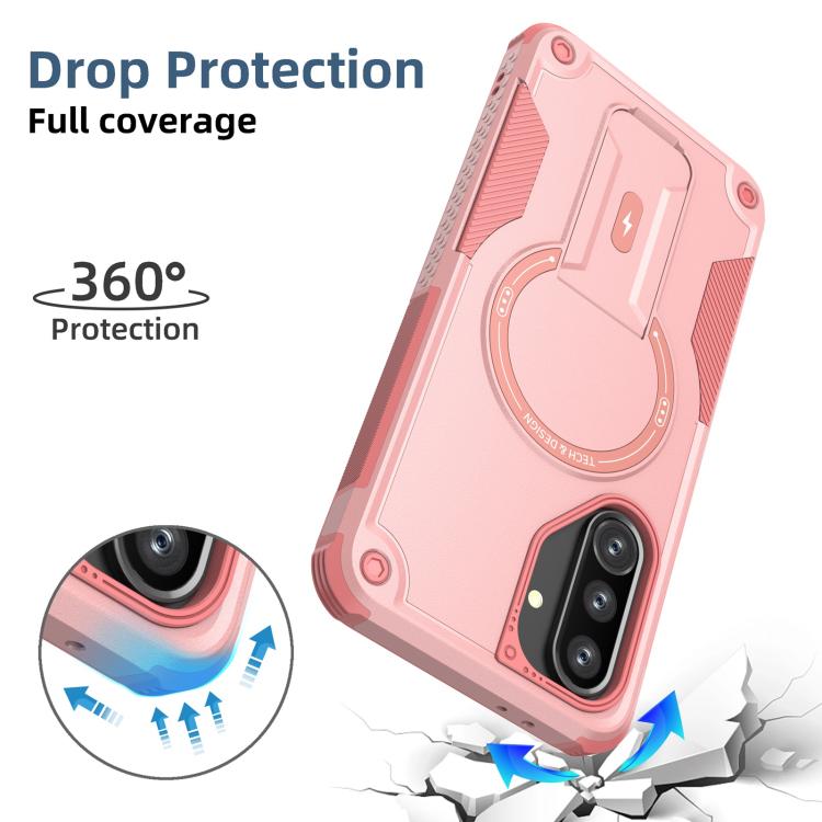 For Samsung Galaxy A36 / A56 5G Armor MagSafe Holder PC Hybrid TPU Phone Case
