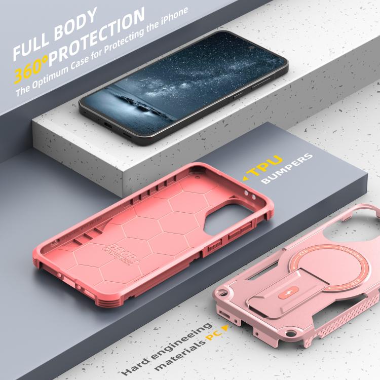 For Samsung Galaxy A36 / A56 5G Armor MagSafe Holder PC Hybrid TPU Phone Case