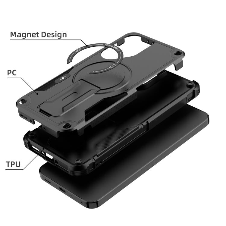 For Samsung Galaxy A36 / A56 5G Armor MagSafe Holder PC Hybrid TPU Phone Case