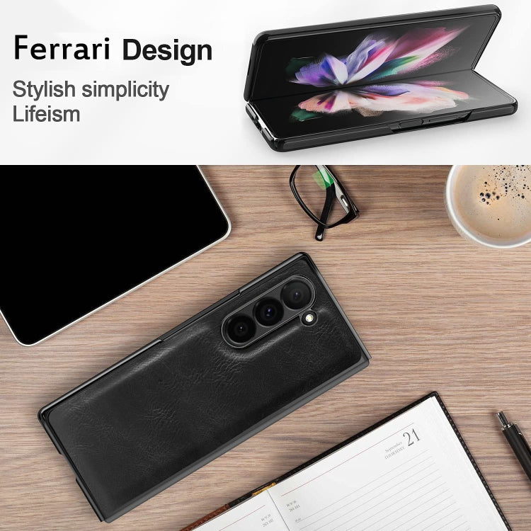For Samsung Galaxy Z Fold5 VIETAO Crazy Horse Texture PU Phone Case